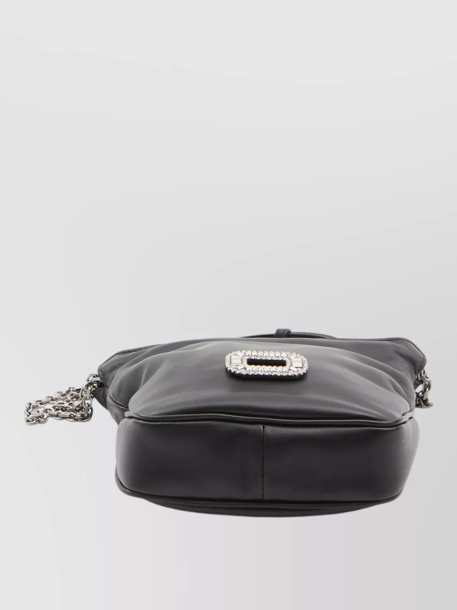Roger Vivier Nano Pilgrim Crossbody Bag Crystal Buckle