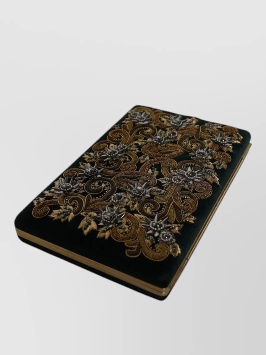 Dolce&Gabbana Velvet Embellished Clutch Bag