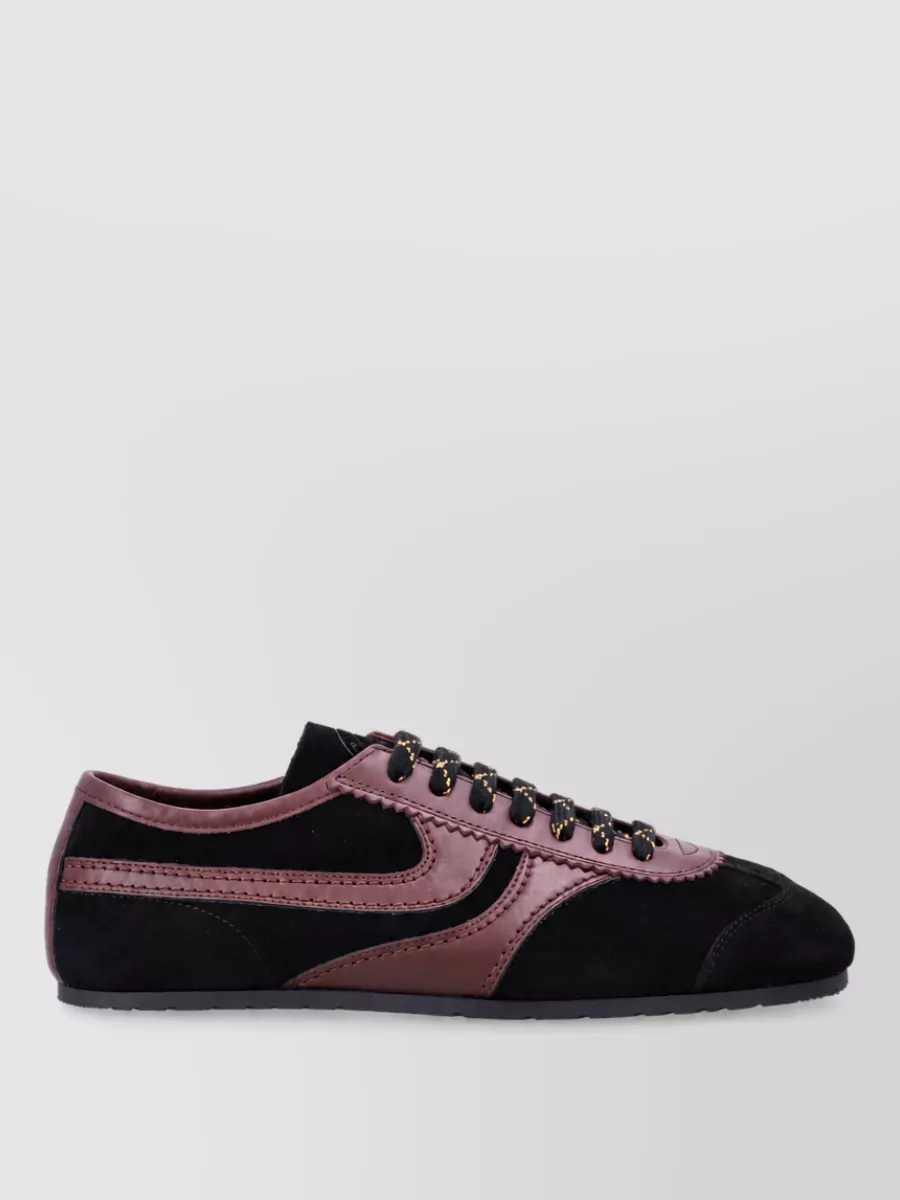 Dries Van Noten Leather lace-up sneakers