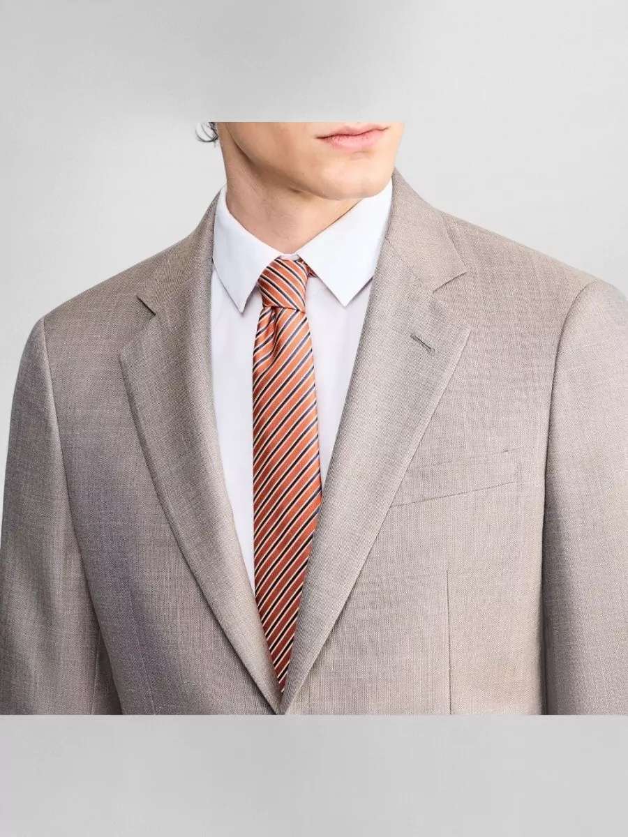 Giorgio Armani Wool Silk Linen Single-Breasted Suit