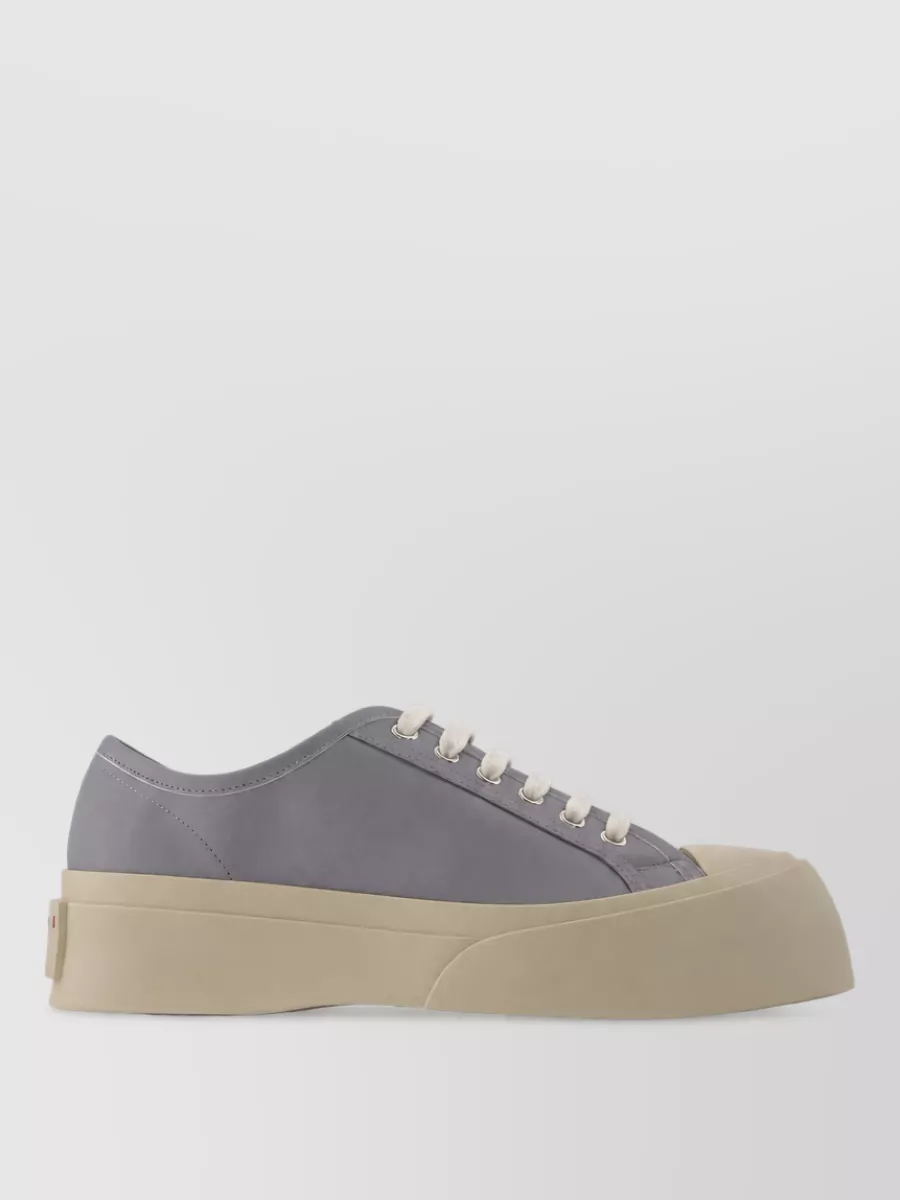Marni Leather Lace-Up Sneakers