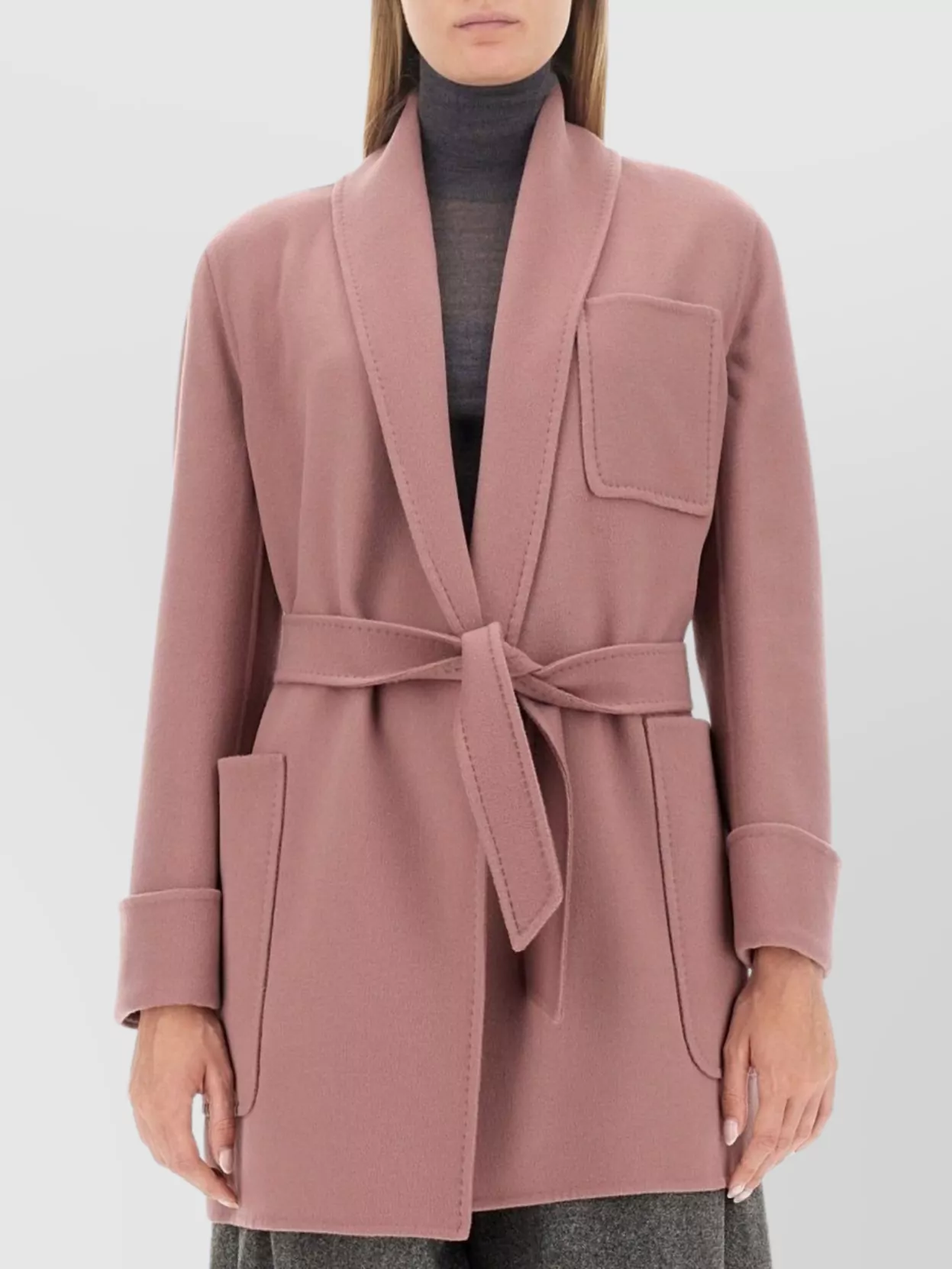 Max Mara Cashmere blend belted jacket