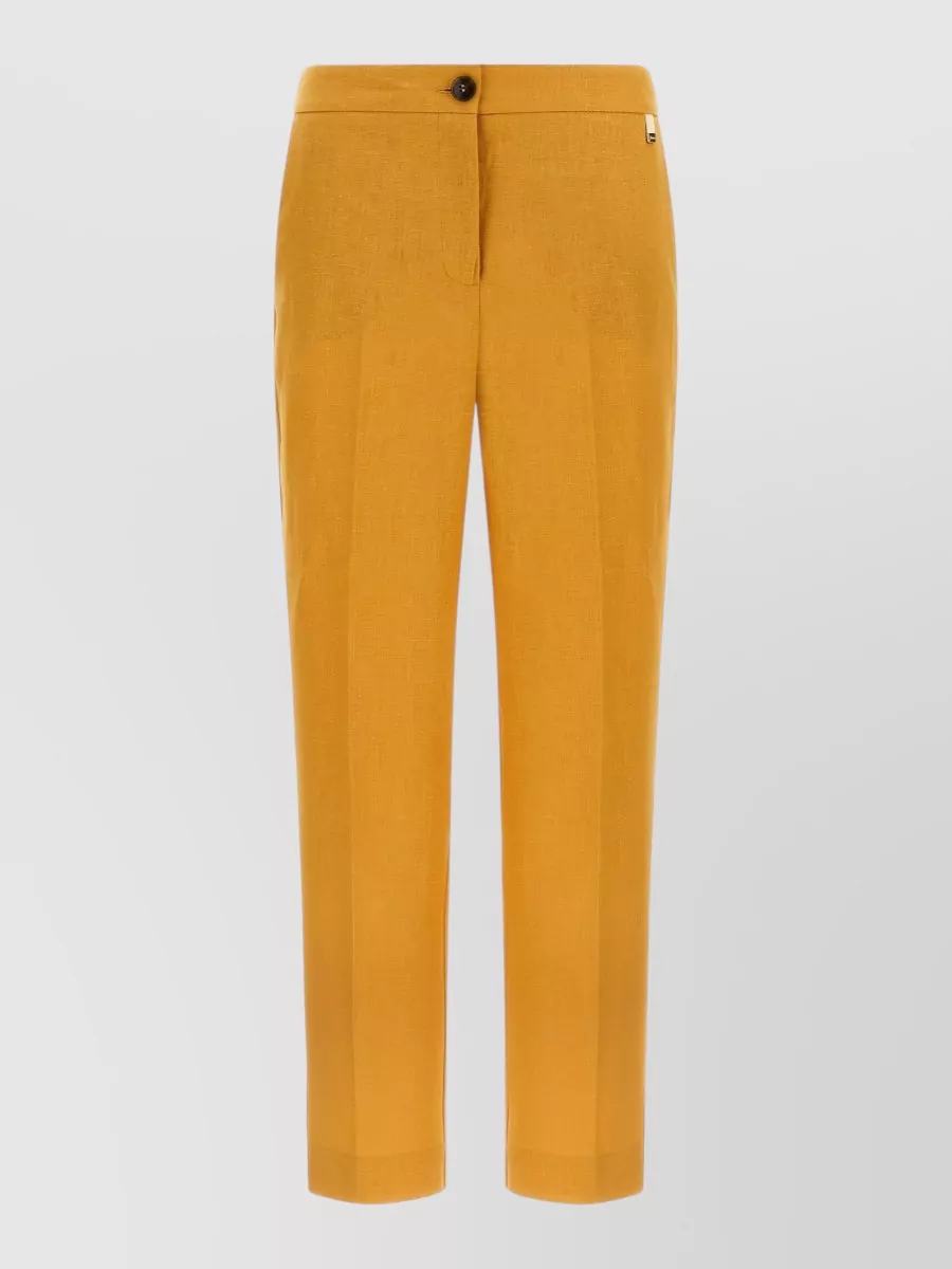 Herno linen straight-leg tailored trousers