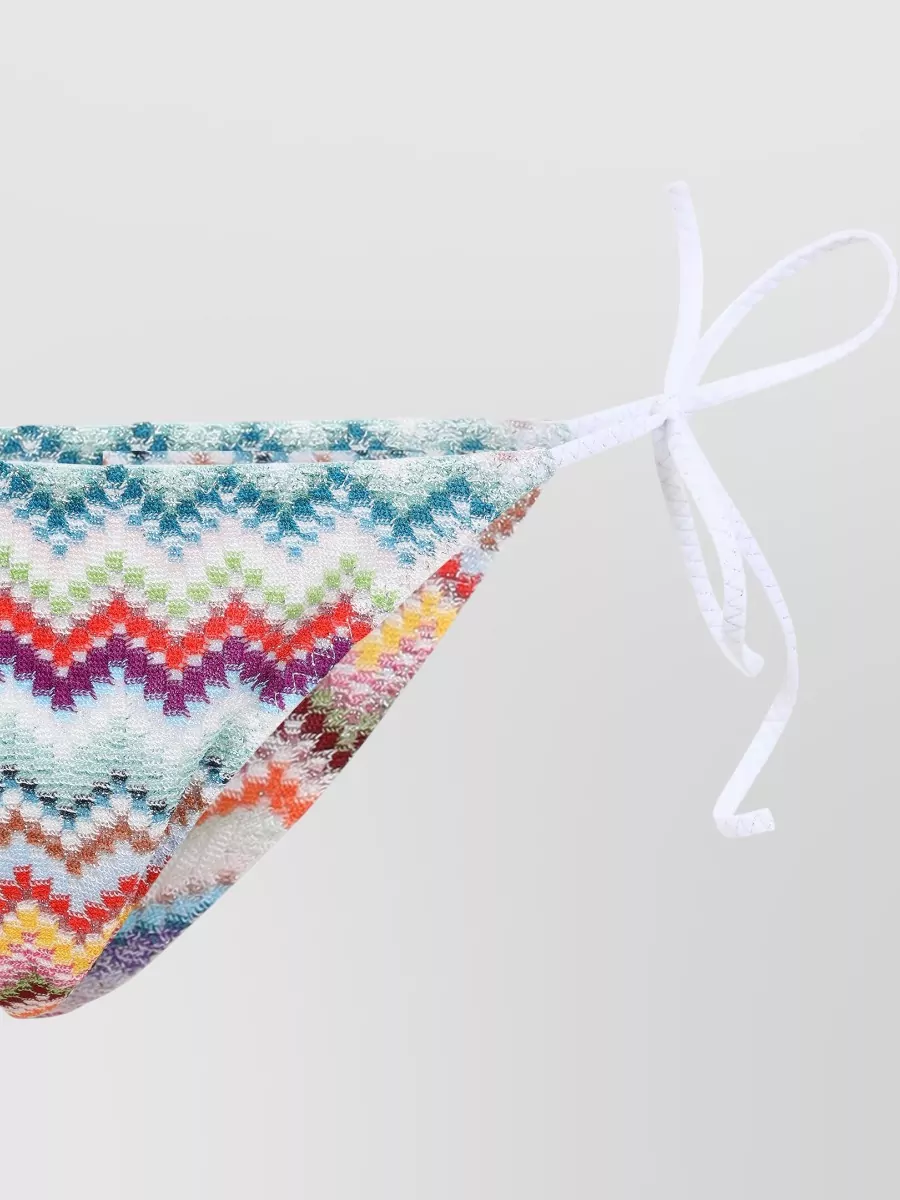 Missoni Triangle Bikini Set Adjustable Strap Top In Multi