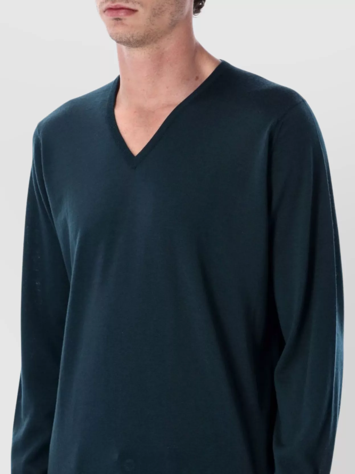 John Smedley V-Neck Long Sleeve Knitwear Sweater
