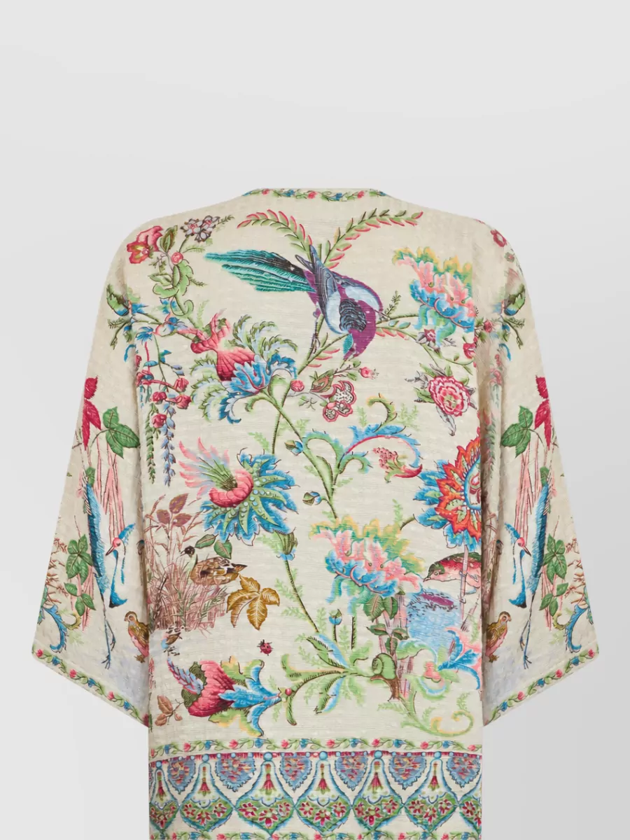 Etro Floral-Print Kimono Jacket