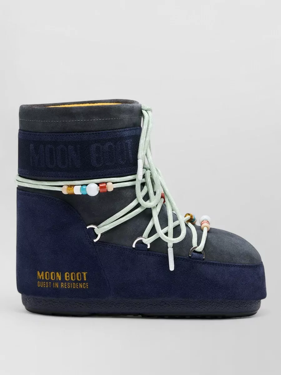 Moon Boot Suede Beaded Low Boots