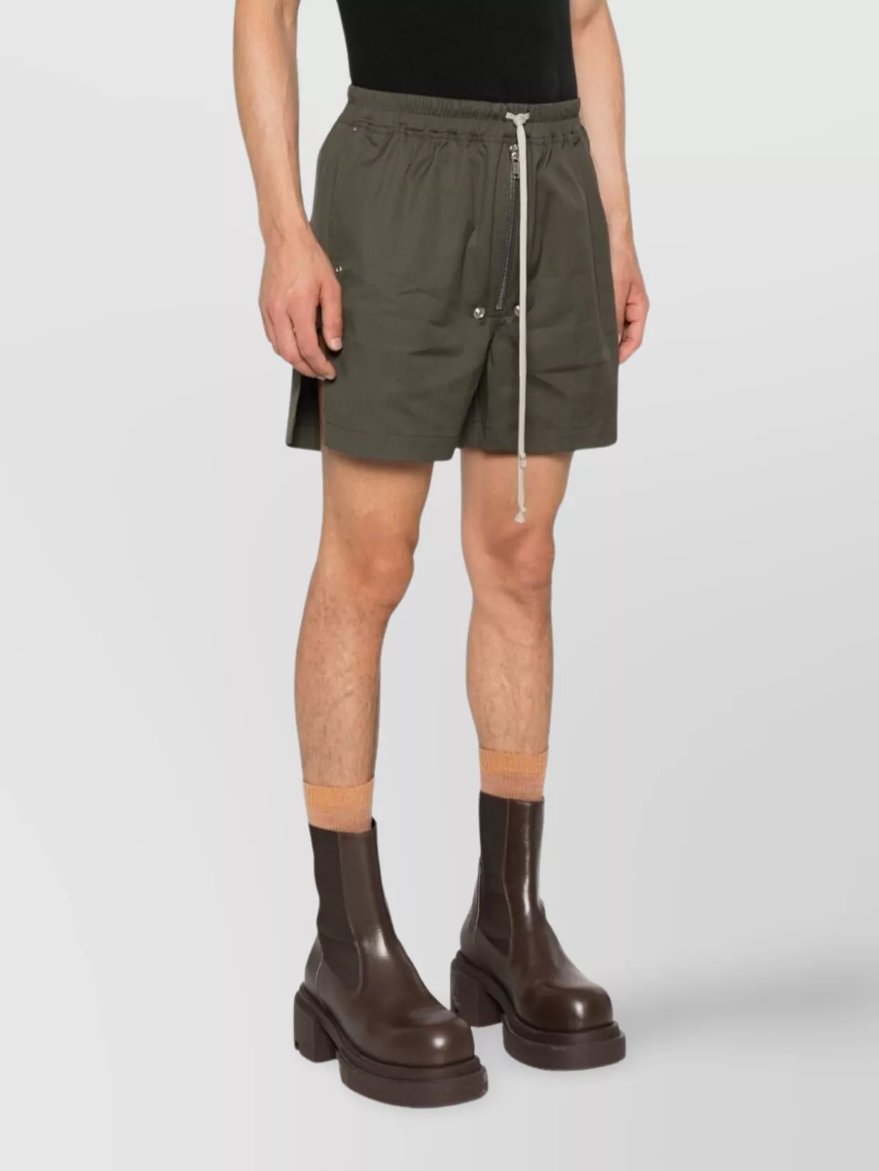 Rick Owens Cotton Poplin Boxers With Side Pockets
