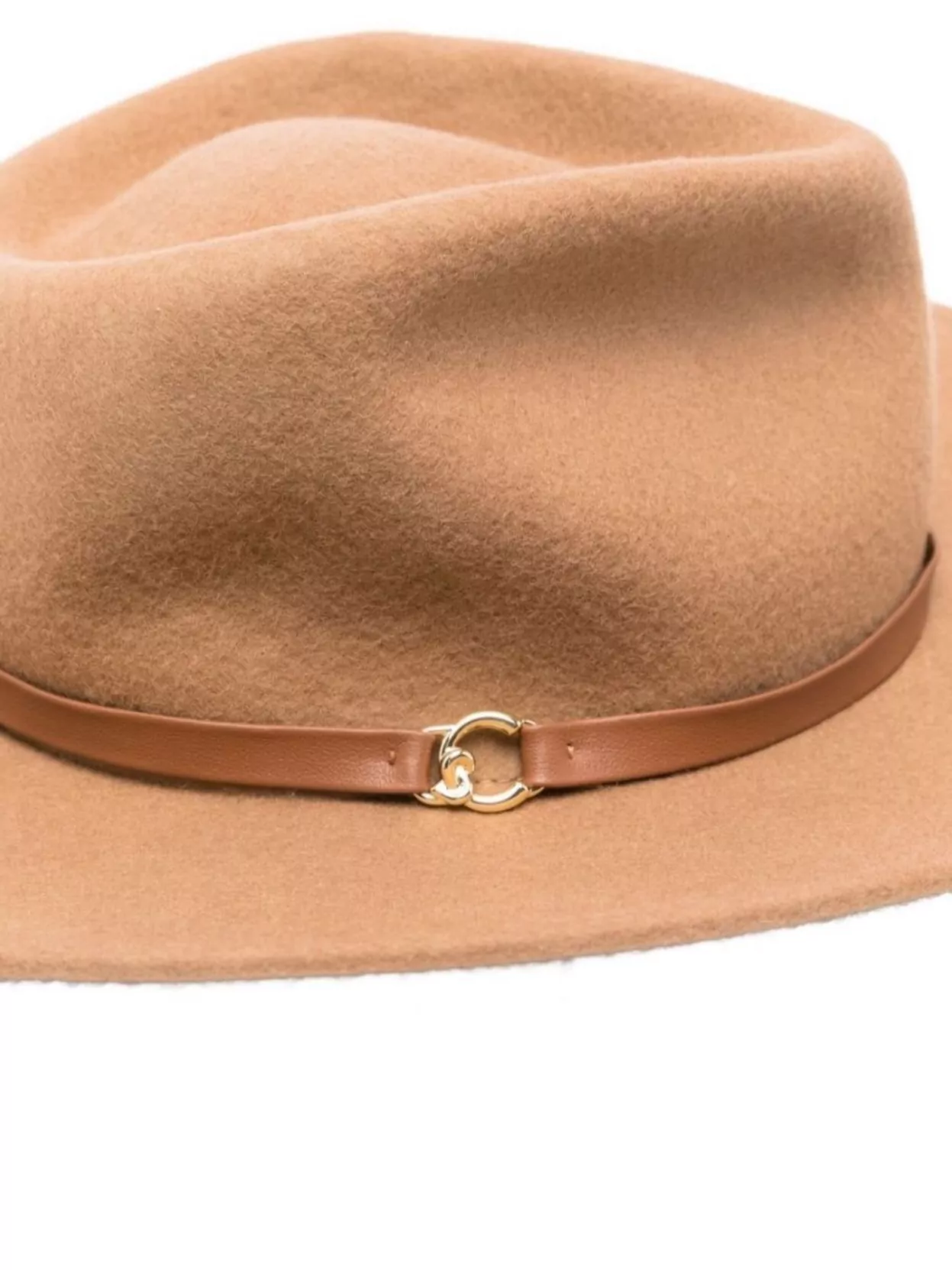 Coccinelle Wide Brim Hat Leather Band