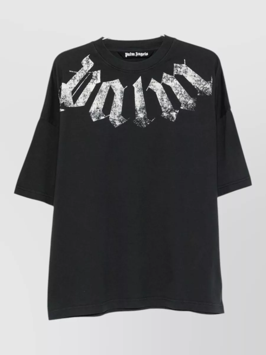 Palm Angels cotton oversized logo-print t-shirt