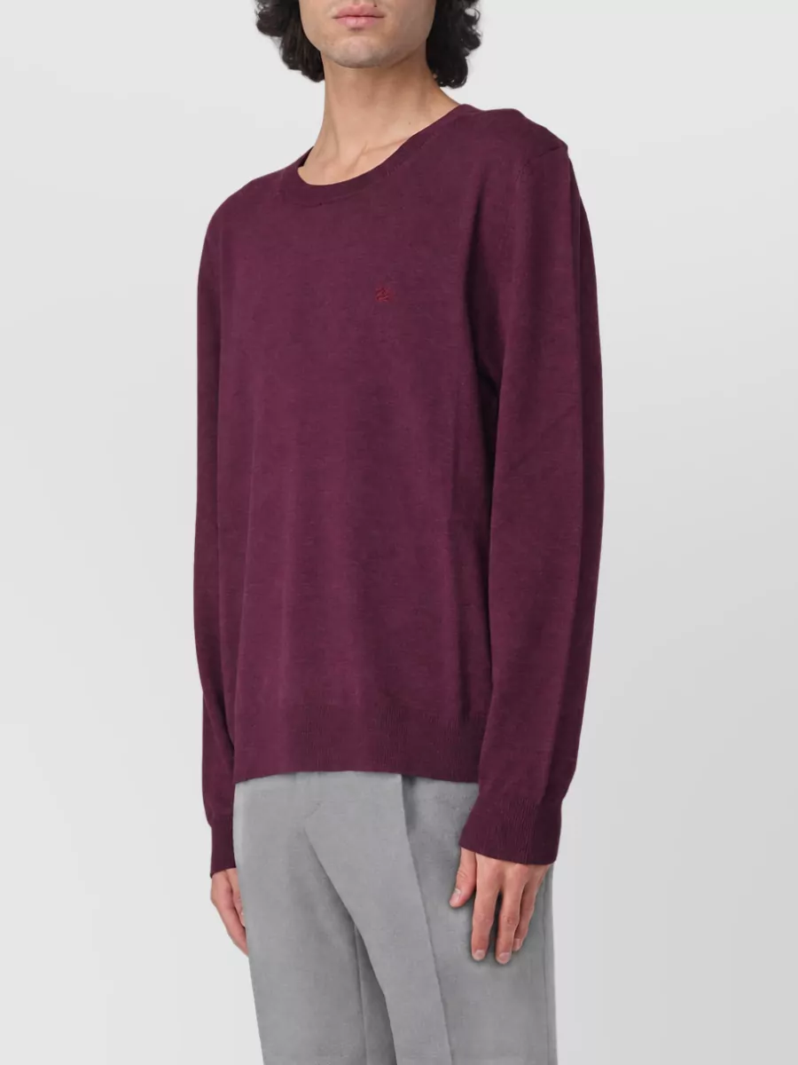 Etro Wool Crew-Neck Knitted T-Shirt