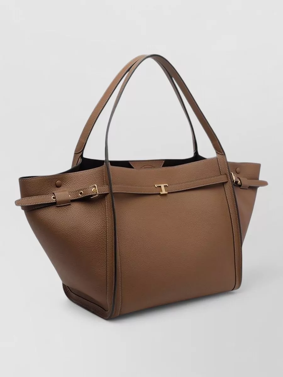 Tod's T Timeless Medium Leather Tote Bag