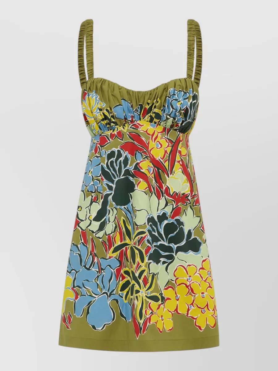 Alémais gathered cotton mini dress