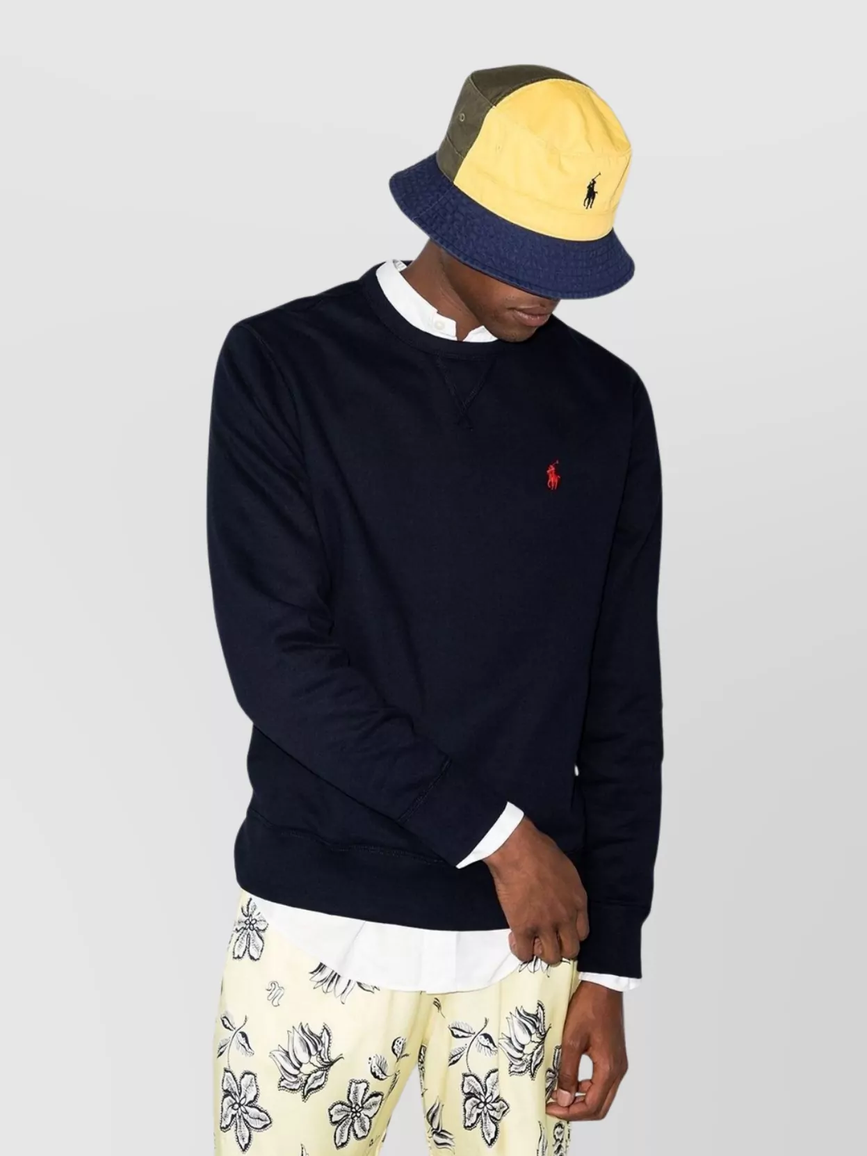 Ralph Lauren Logo Embroidered Crew Neck Cotton Sweatshirt