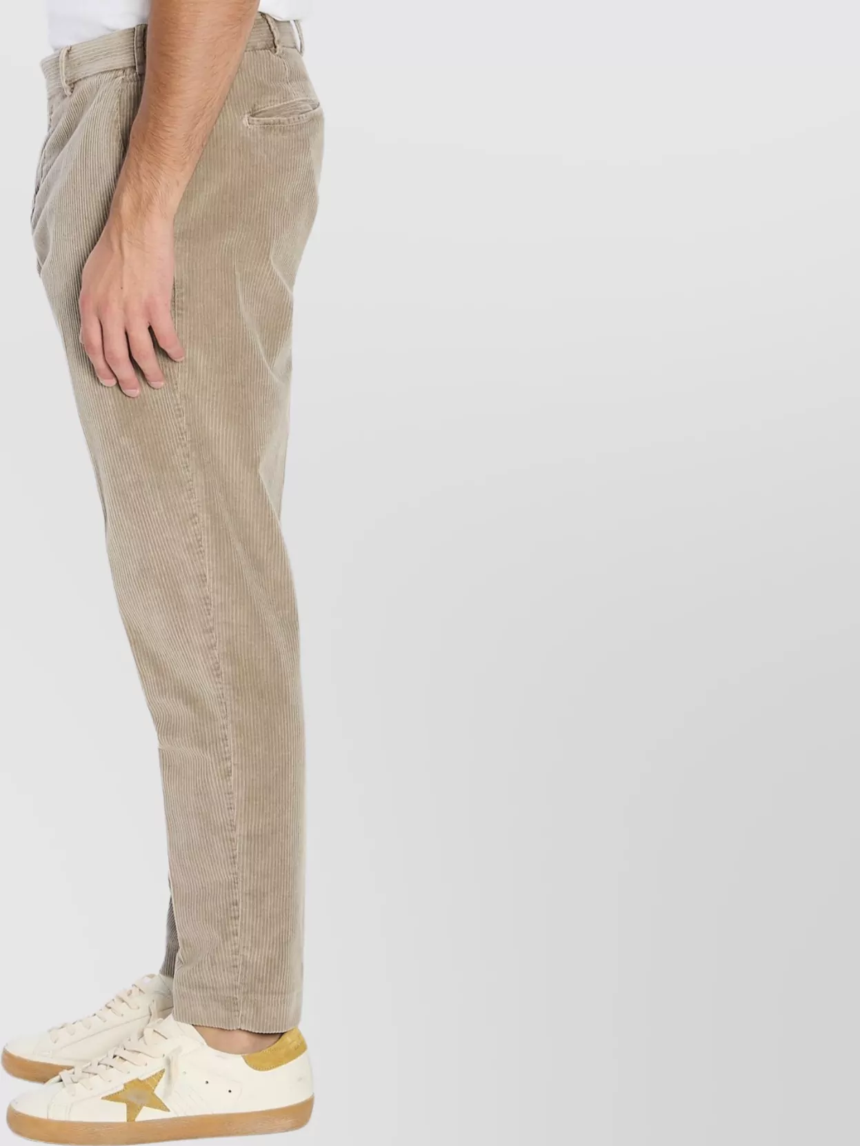 Pt Torino Mid-Rise Straight Leg Corduroy Trousers