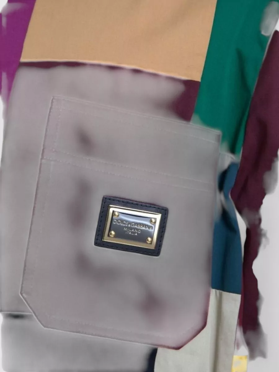 Dolce&Gabbana Cotton Patchwork Single-Breasted Coat