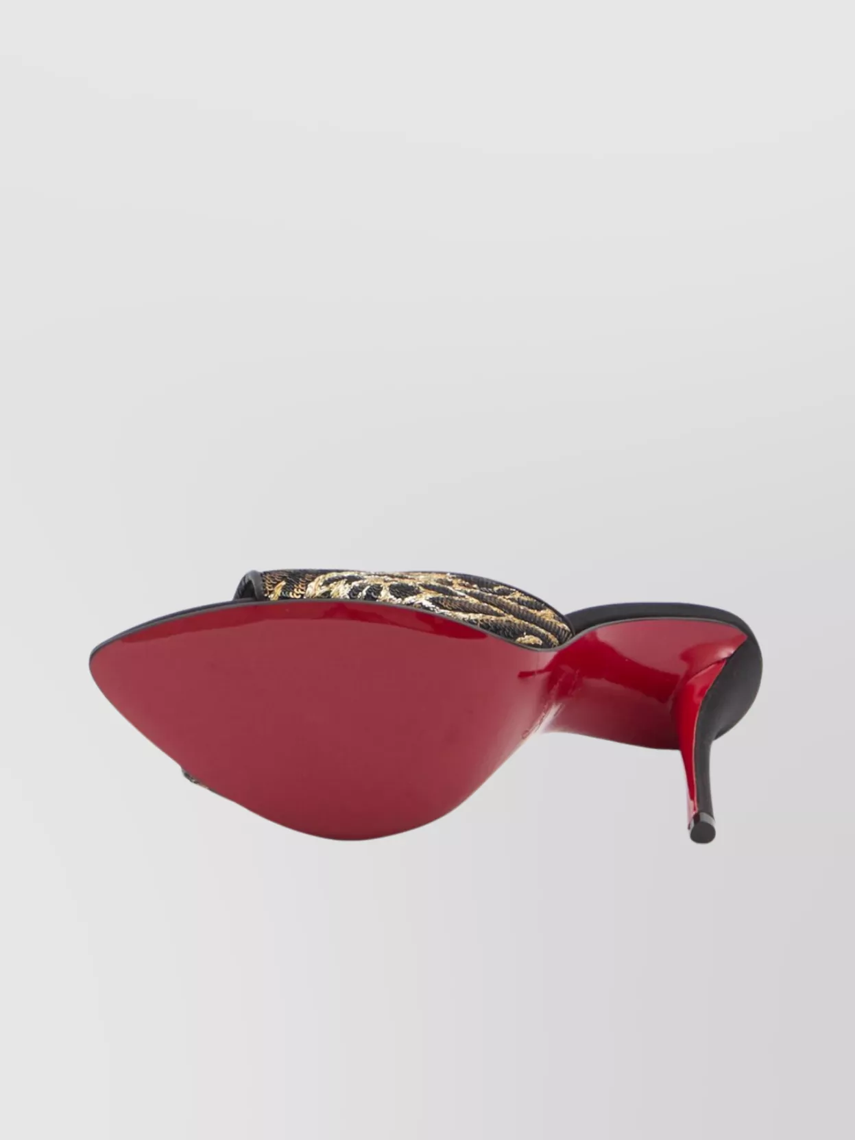 Christian Louboutin Z Mule Ocelot Sequin Embroidered Sandals
