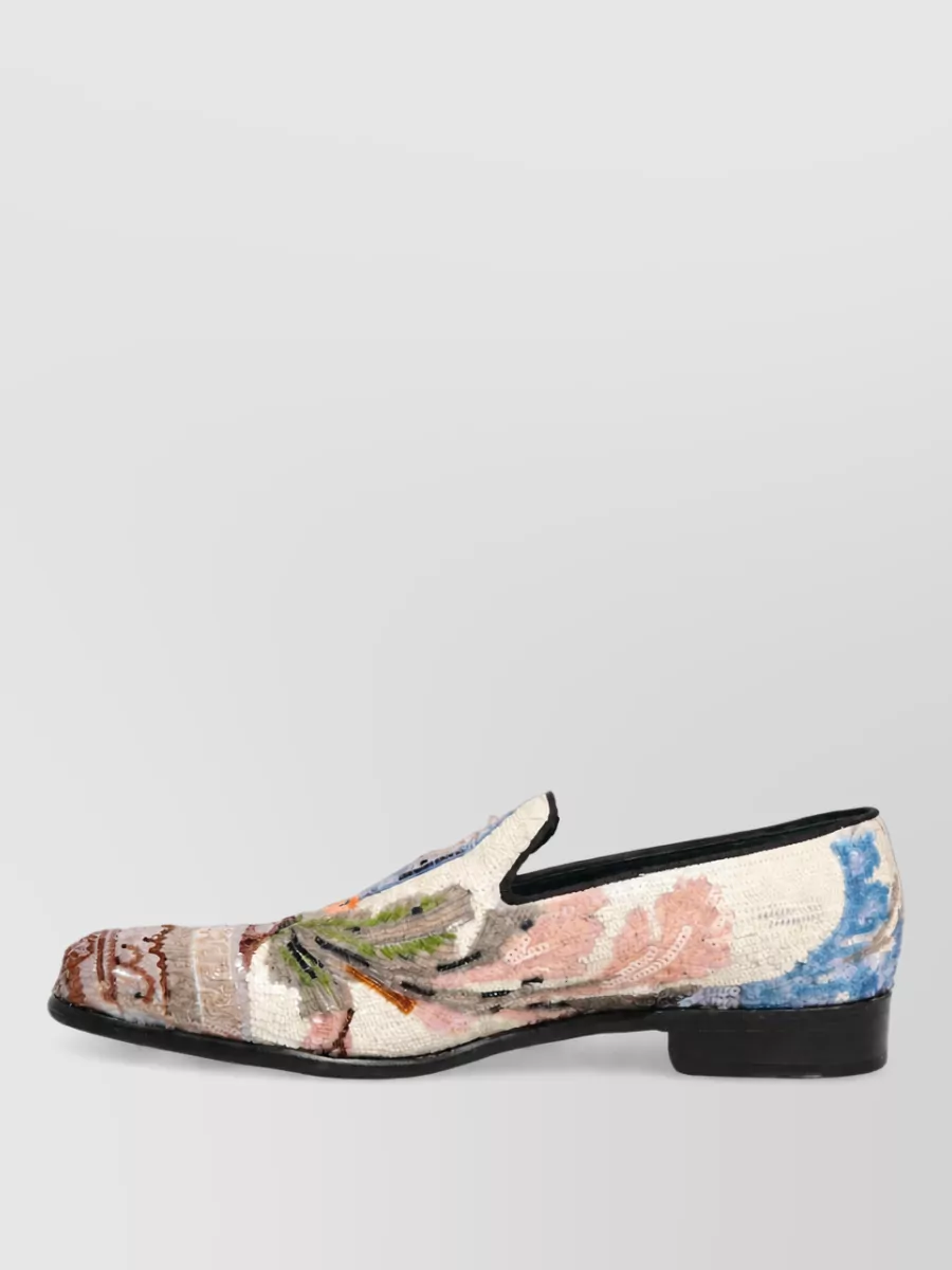 Dolce&Gabbana Sequin Embroidered Slippers