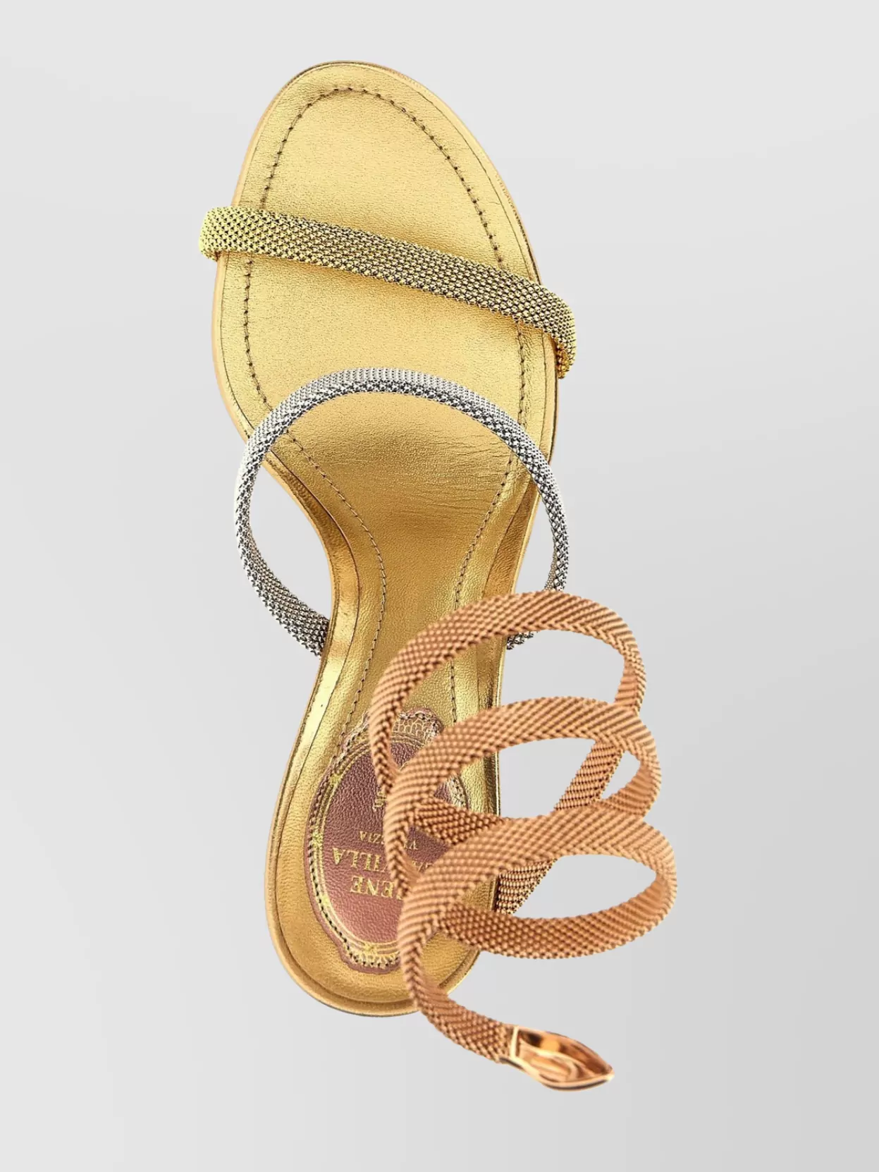 Rene Caovilla 'Cleo Trigold' Metallic Finish Sandals