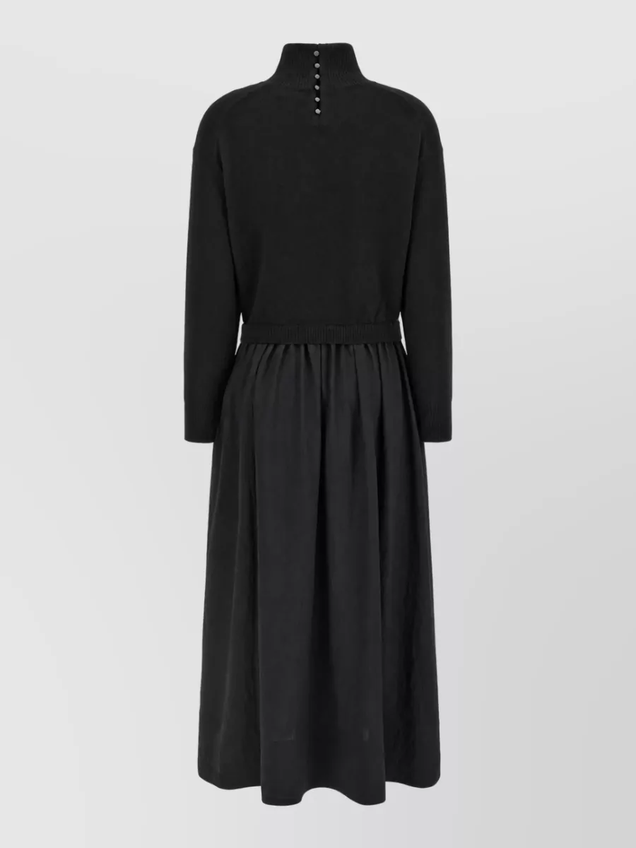 Polo Ralph Lauren Wool High Neck Long Sleeve Knitted Maxi Dress