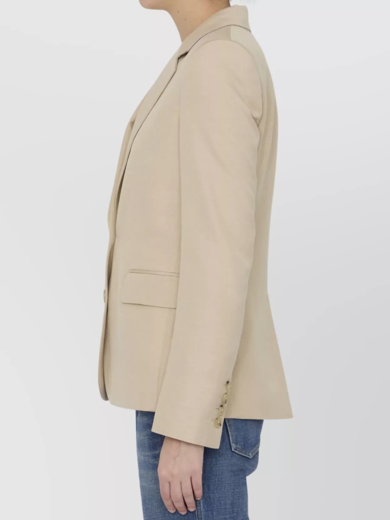 Stella Mccartney Tailored Single-Breasted Blazer With Notched Lapels