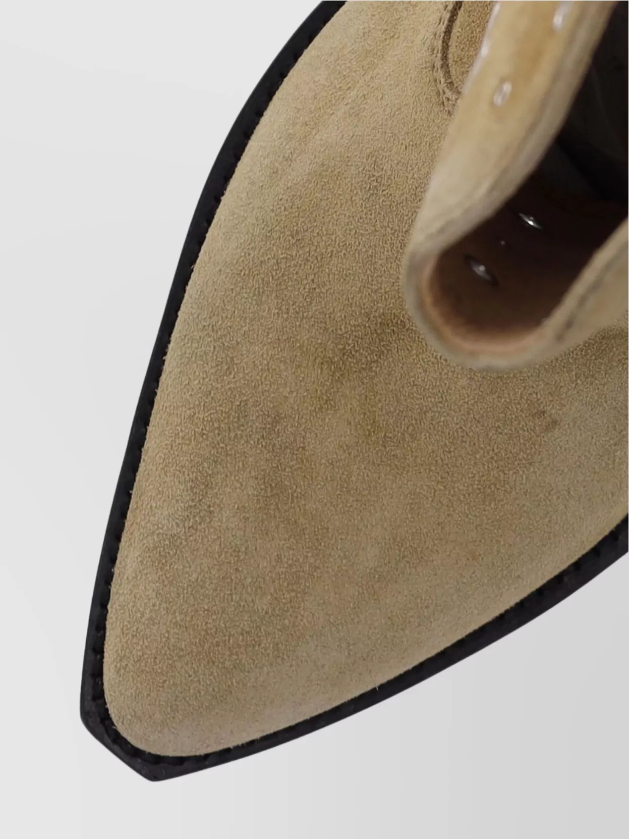 Isabel Marant Eyelet Suede Mid-Calf Pointed Ankle Boots
