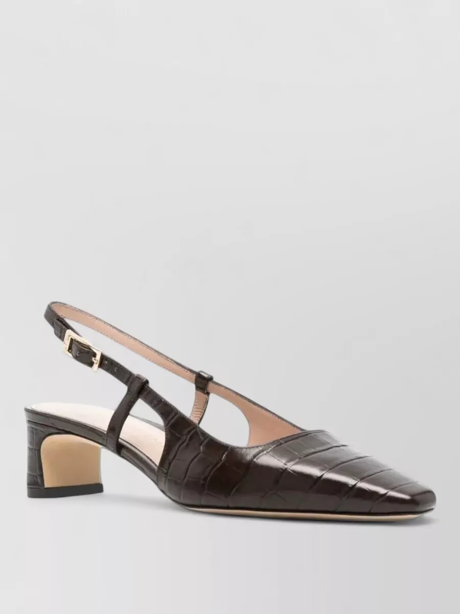 Stuart Weitzman Leather Slingback Mules