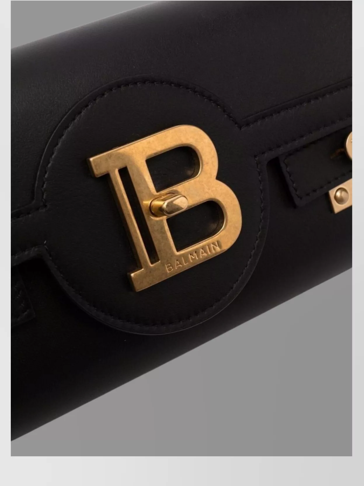 Balmain Mini Leather Bag Chain Strap