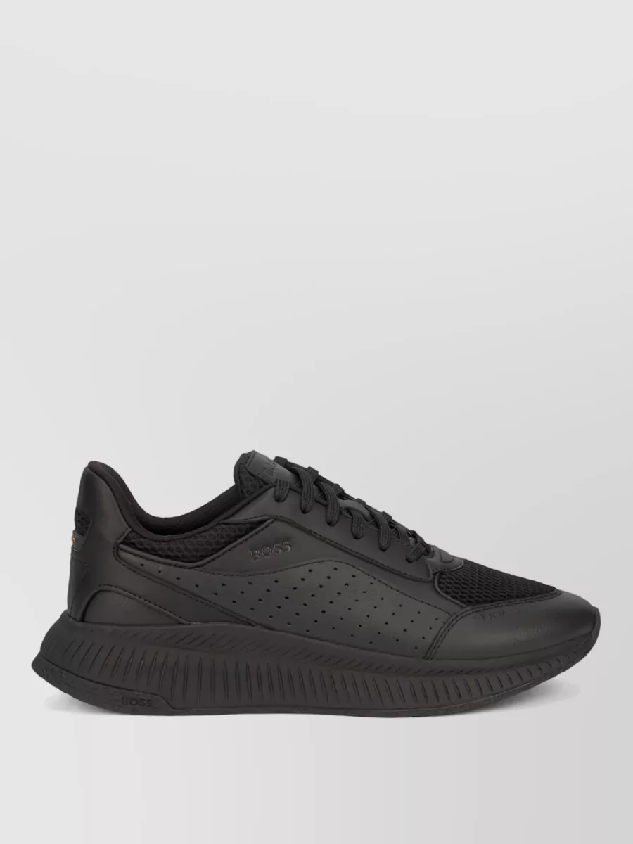 Boss calfskin low-top sneakers