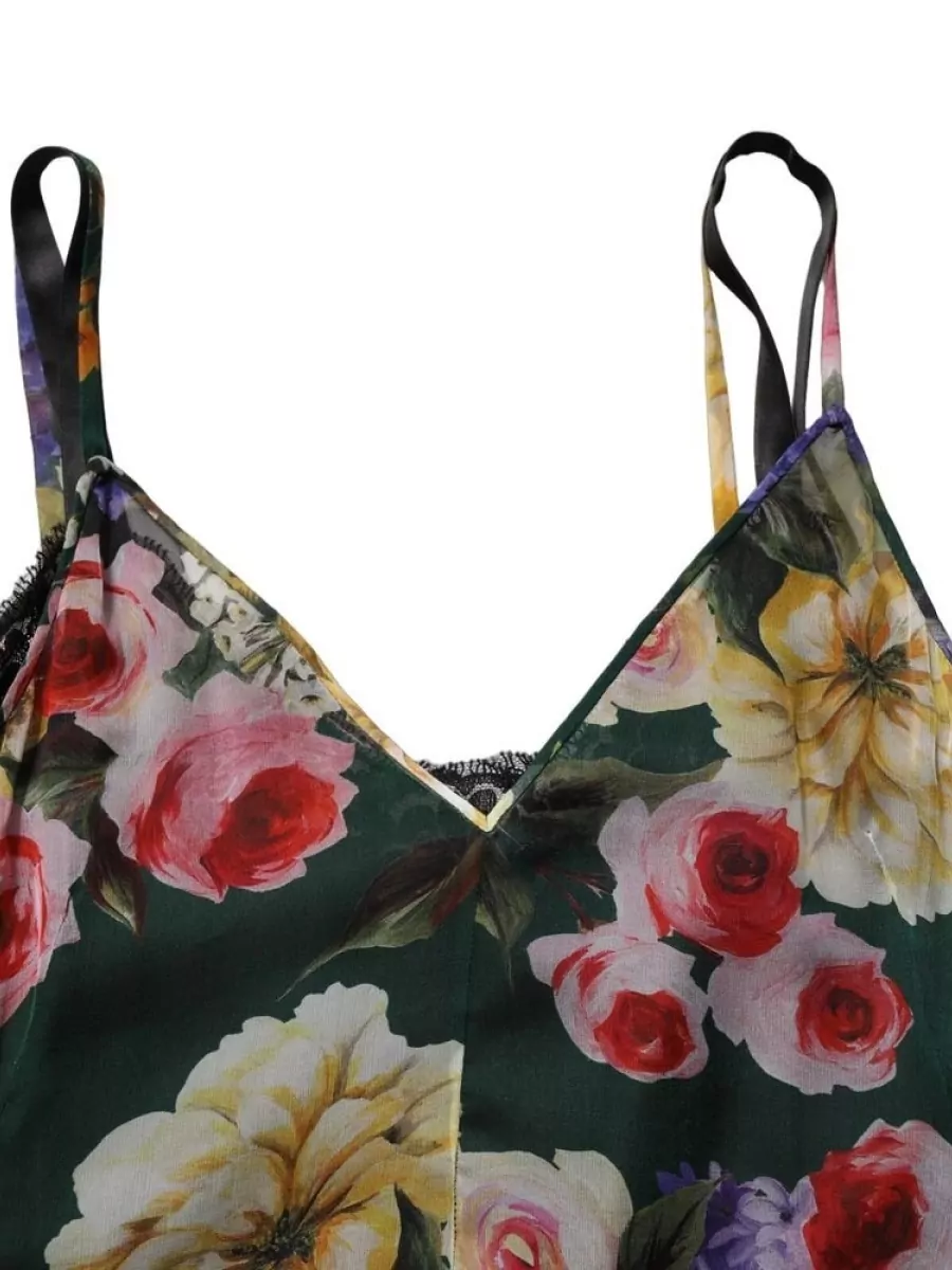 Dolce&Gabbana Silk Floral Print Mini Dress