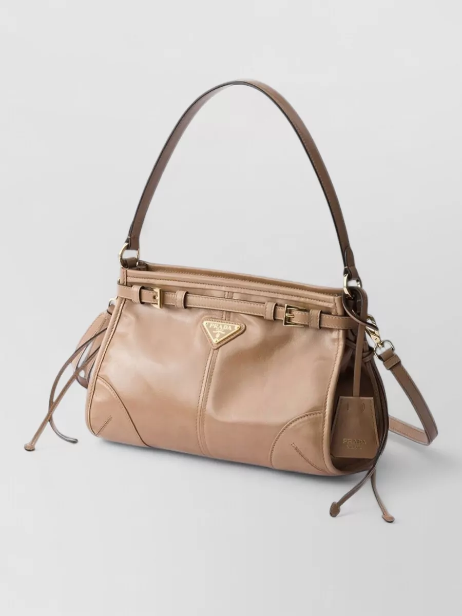 Prada Bonnie Small Leather Clutch Bag