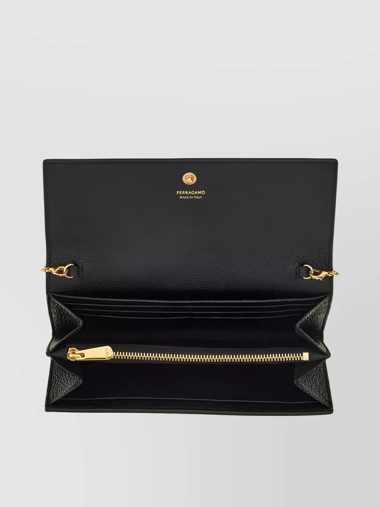 Ferragamo Gancini Shoulder Strap Wallet