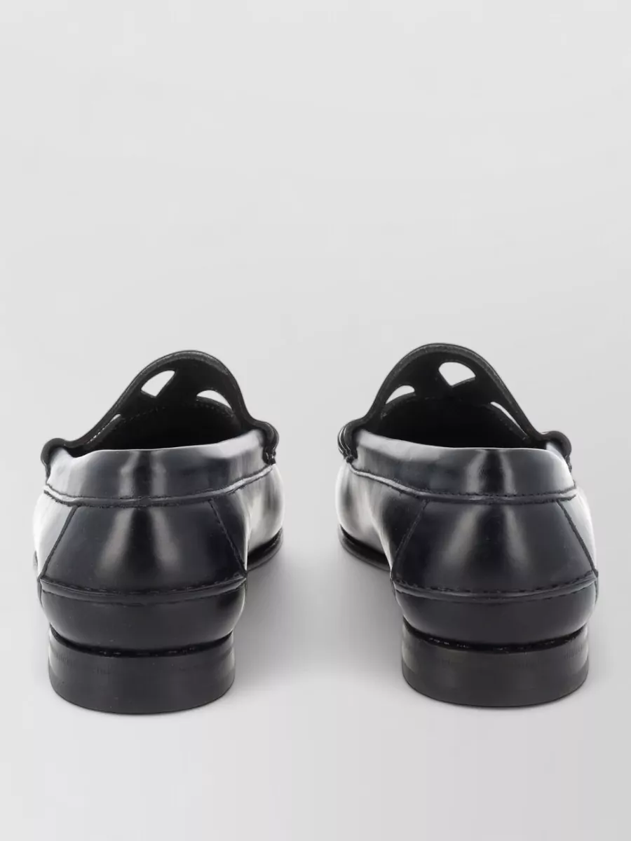 Hereu Leather Cutout Loafers