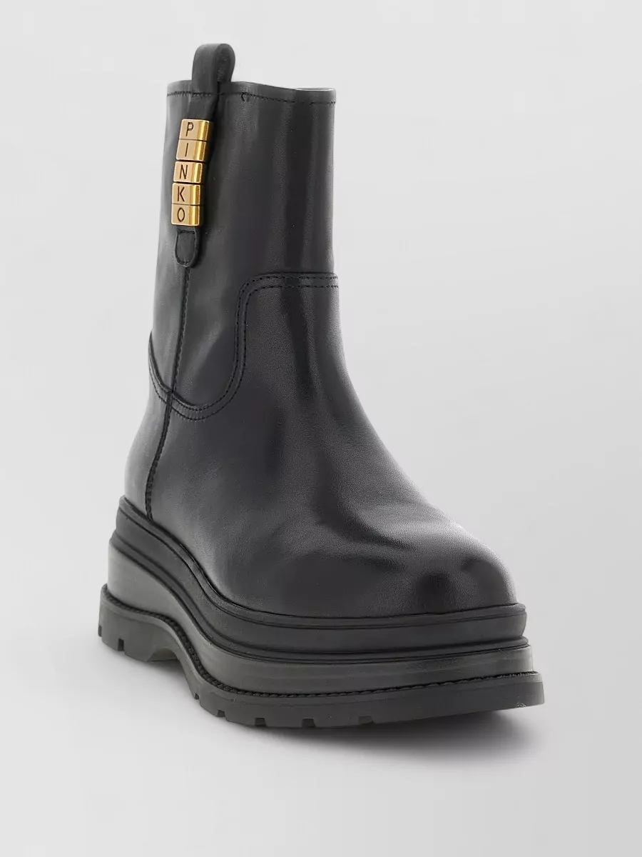 Pinko Leather Ankle Boots
