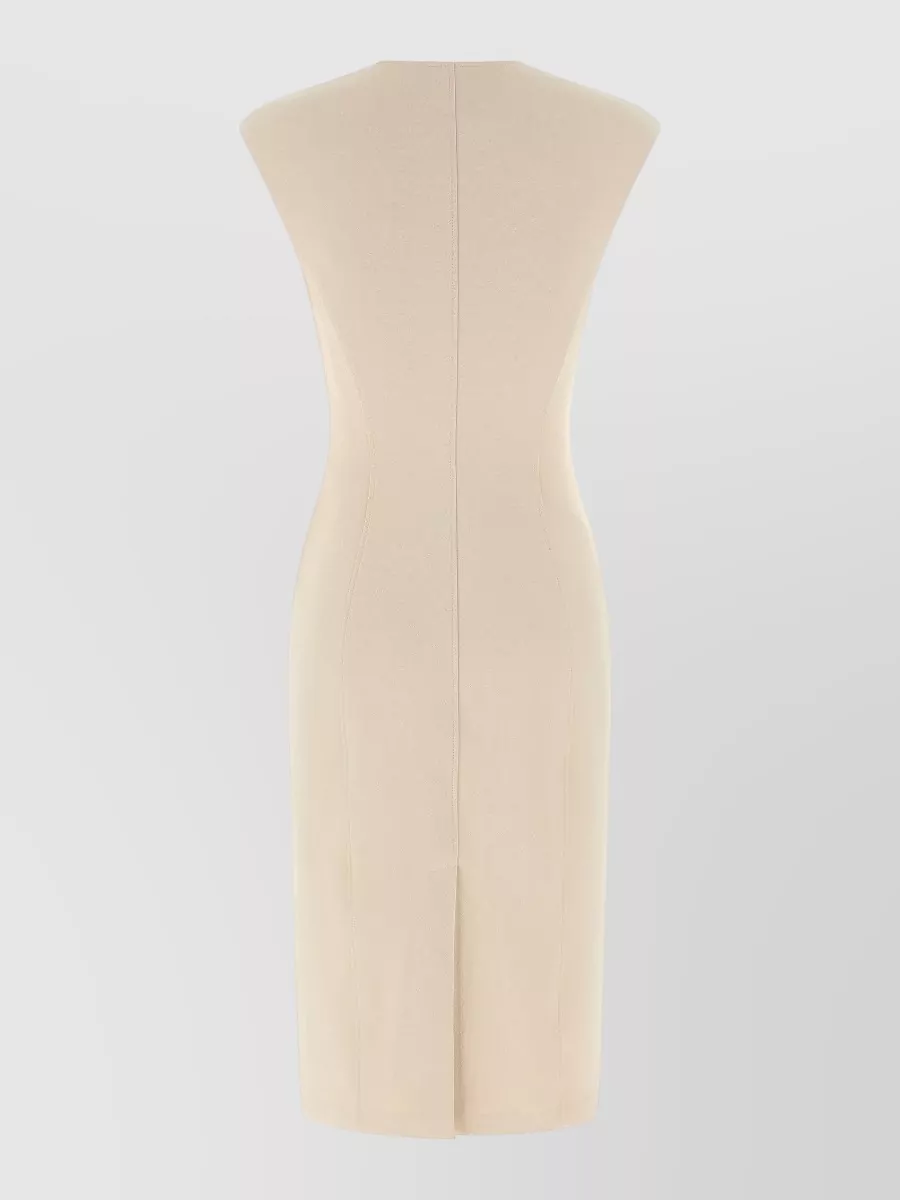 Elisabetta Franchi Dress Heart Neckline Fitted Midi Silhouette