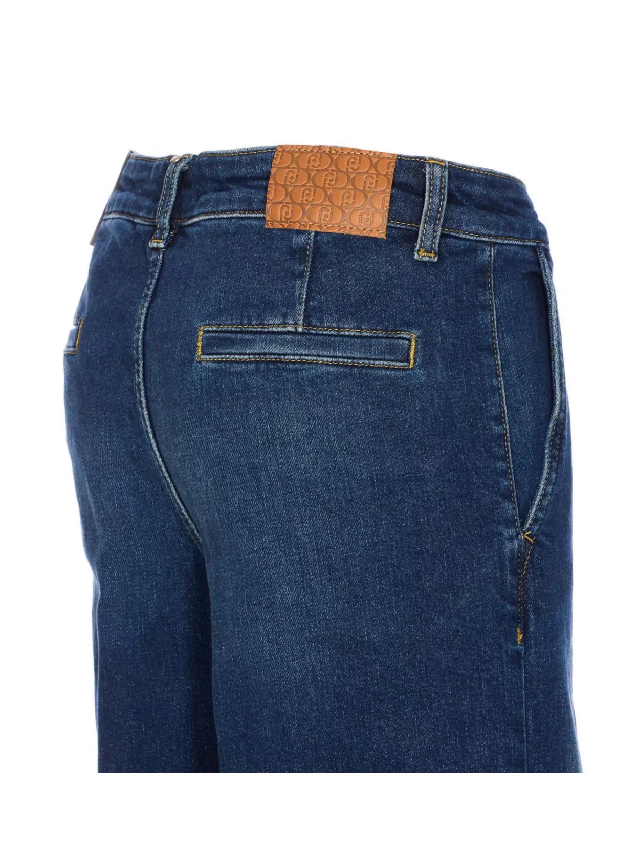 Liu •jo Flared Wide-leg Denim Jeans Trousers In Blue