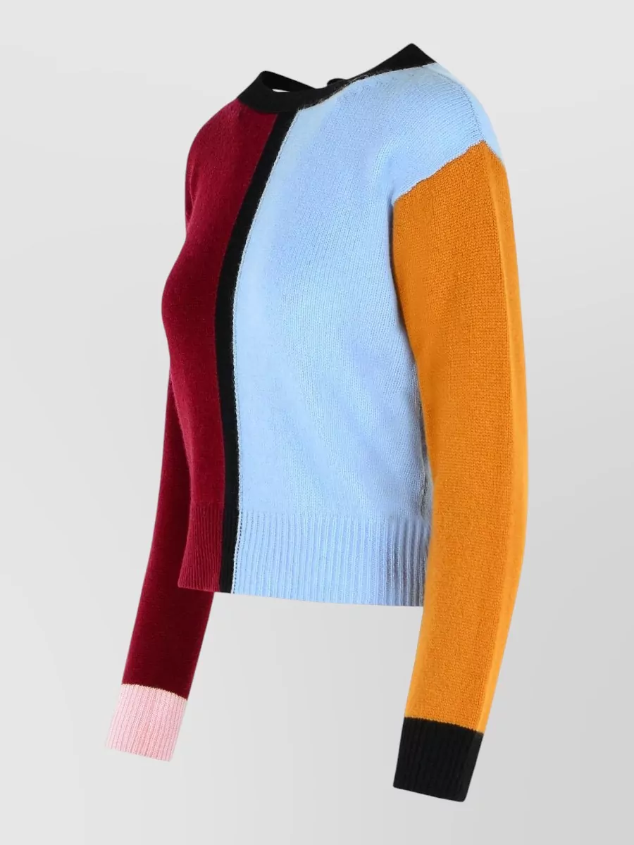 Marni Cashmere Sweater Crew Neck Back Tie