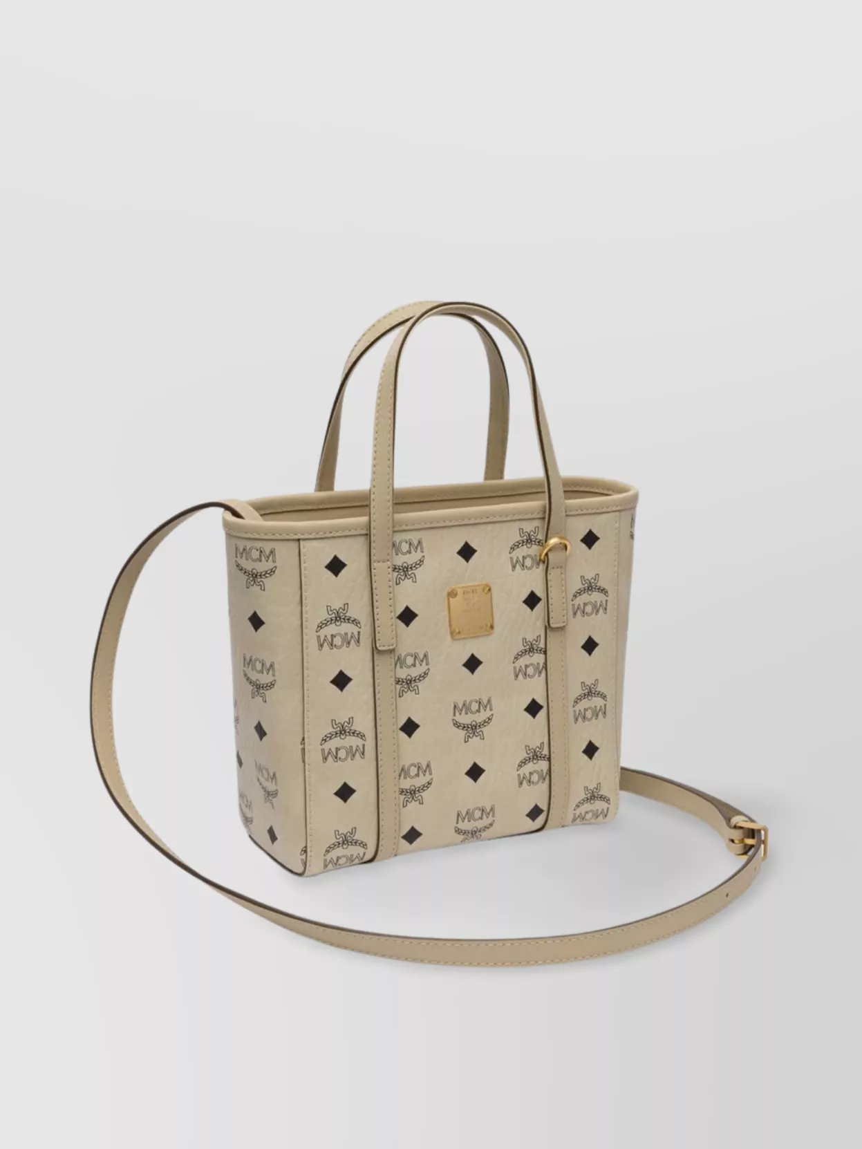 MCM TOTE BAGS WITH DETACHABLE STRAP AND TOP HANDLES