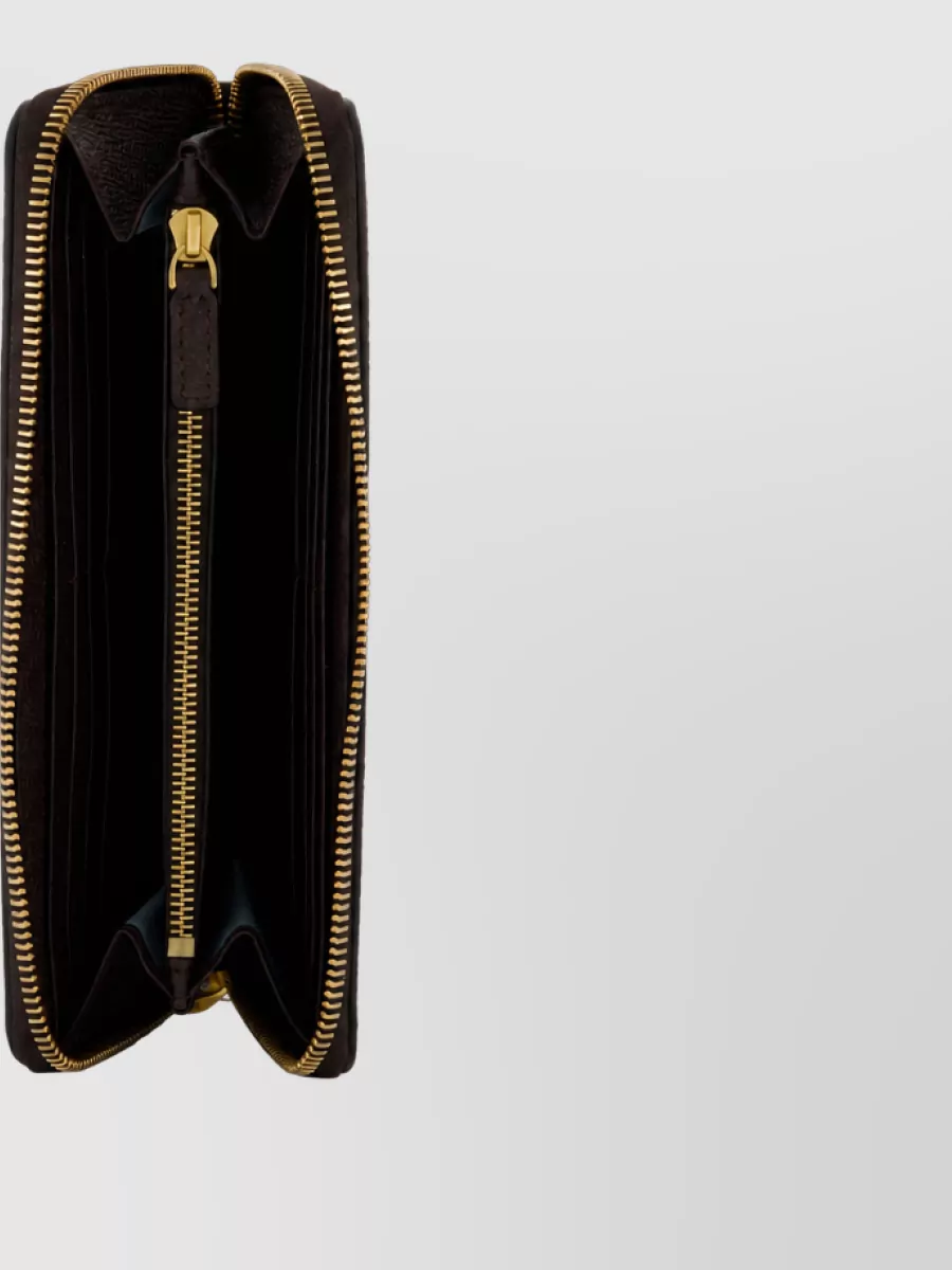 Valentino Garavani Leather Zip Wallet