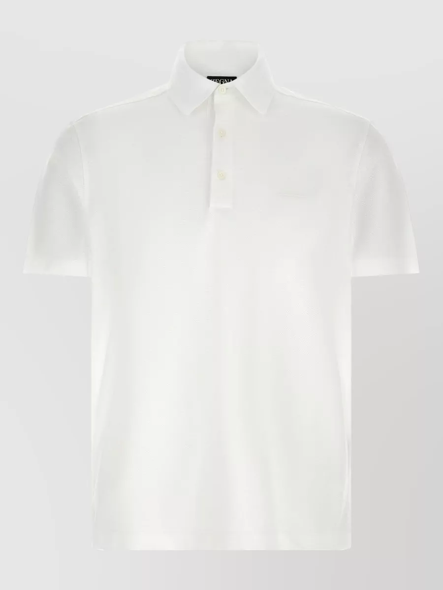 Zegna Cotton piqué short-sleeve polo shirt