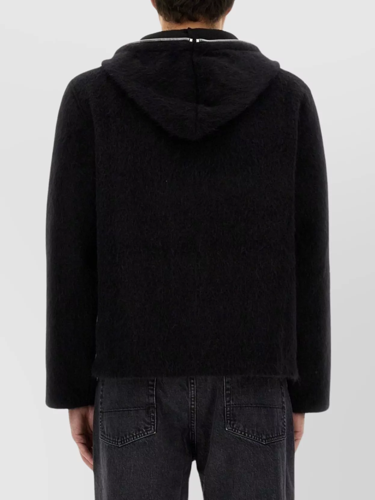 Our Legacy Hooded Zip-Up Cardigan Textured Fabric