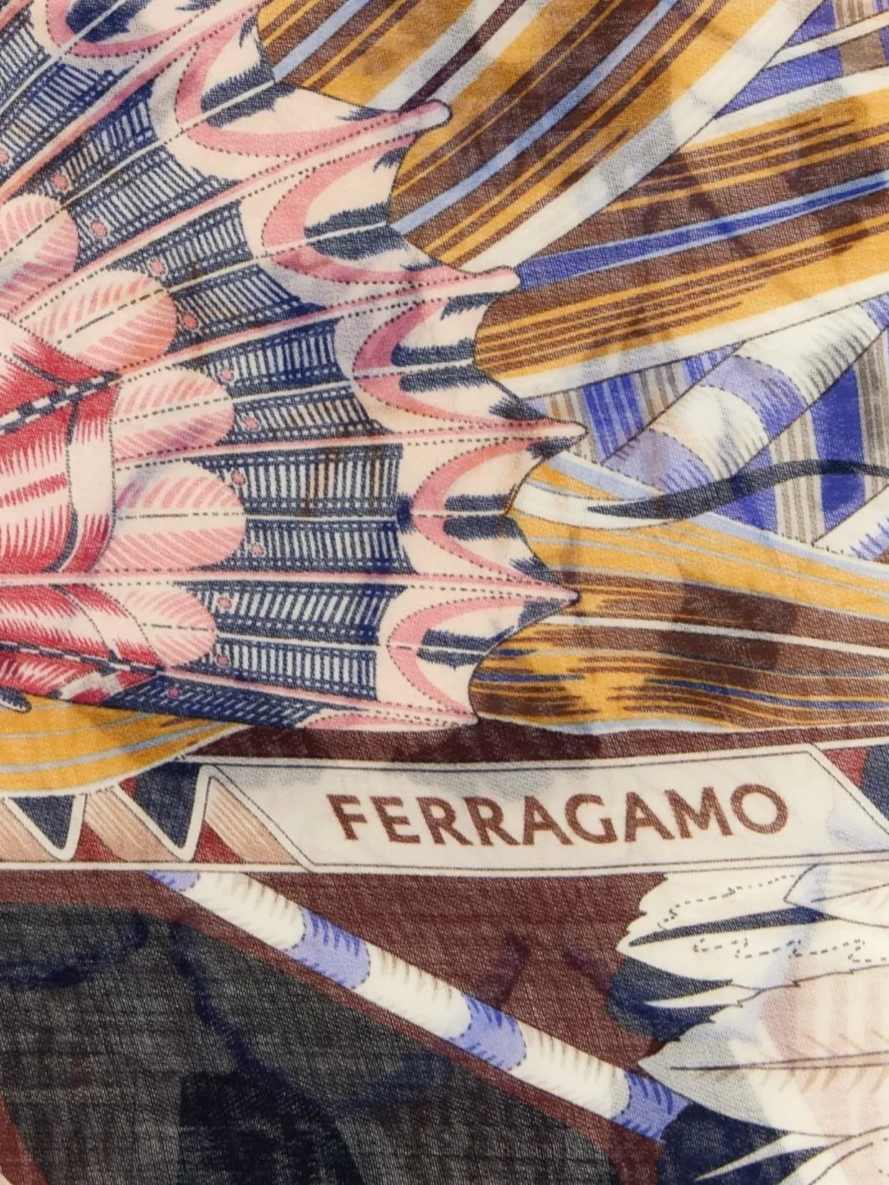 Ferragamo Fringed Edge Giada Shawl Accessory