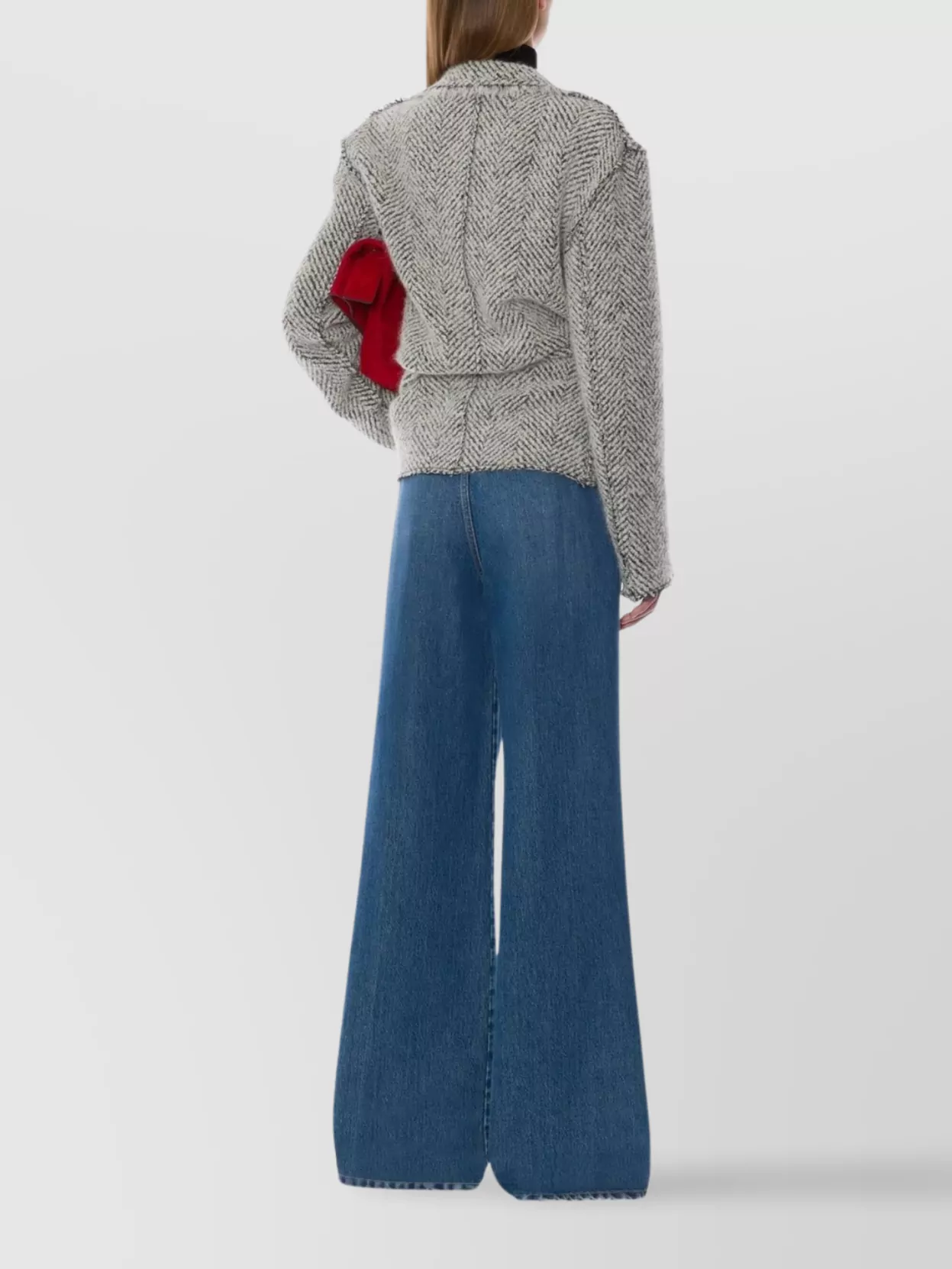 Alberta Ferretti High Waist Wide Leg Trousers With Pleats