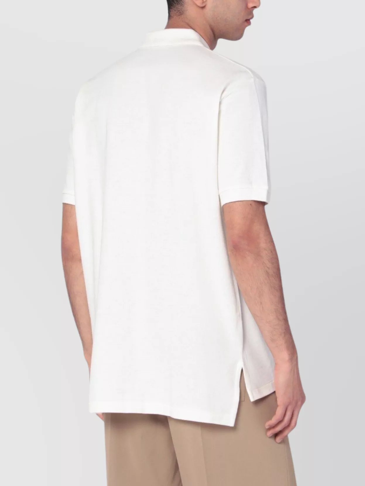 Polo Ralph Lauren Heavy Cotton T-shirt With Logo Embroidery In White