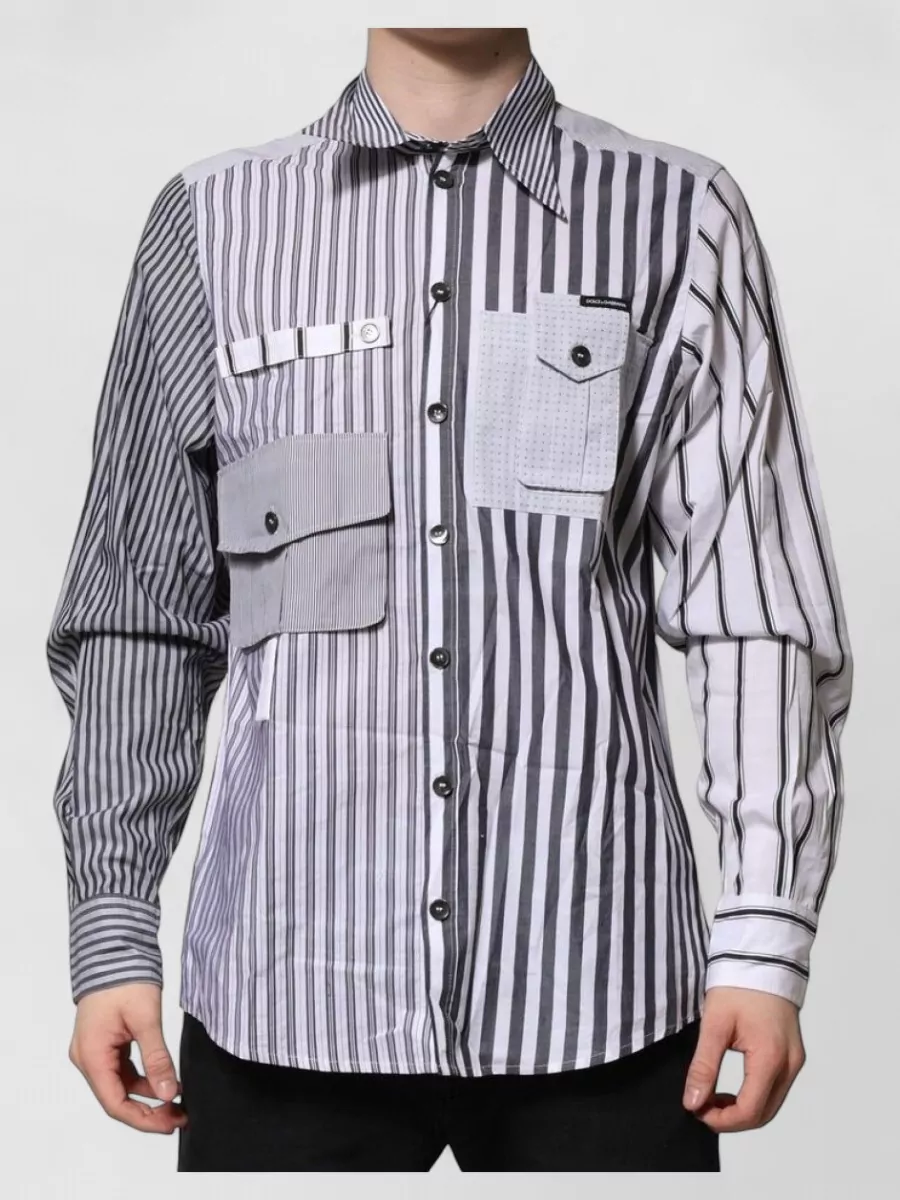 Dolce&Gabbana Striped long-sleeve shirt