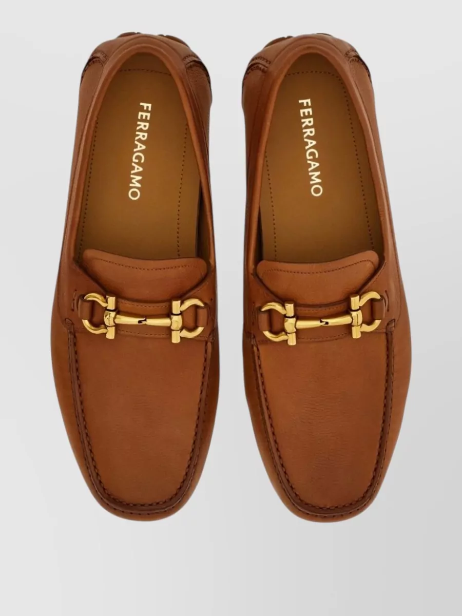 Ferragamo Leather Driver Shoes