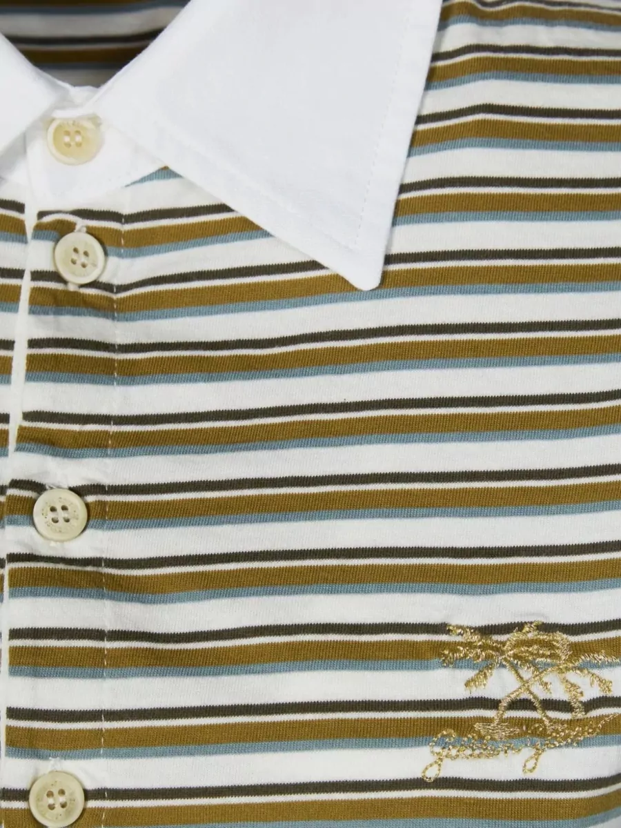 Golden Goose Striped Cotton Slim-Fit Polo Shirt