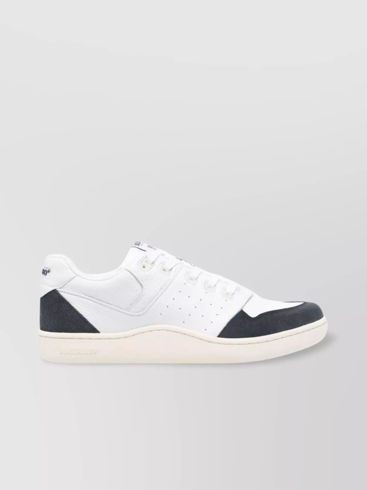 Sebago Branded Heel Leather Panelled Sneaker In White