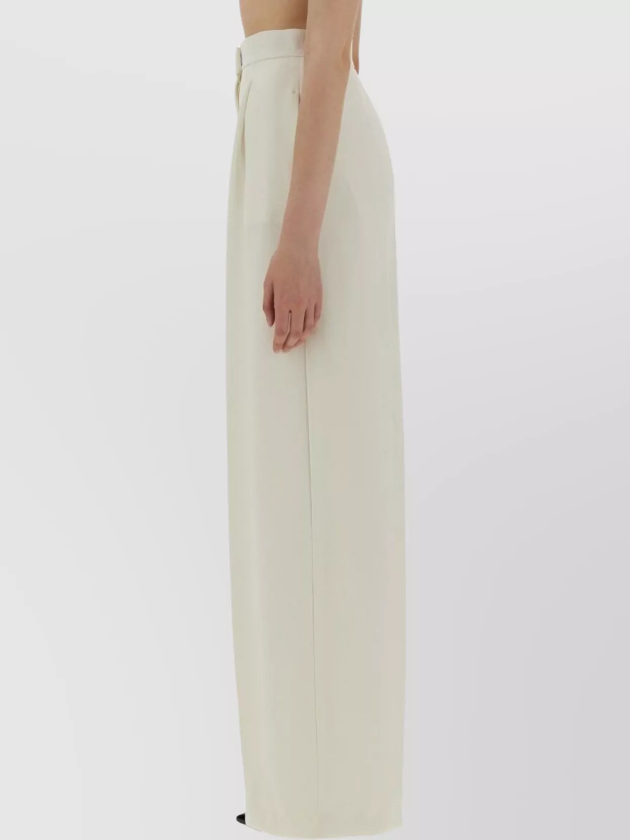 Max Mara High Waist Wide Leg Trousers With Pockets In Multi