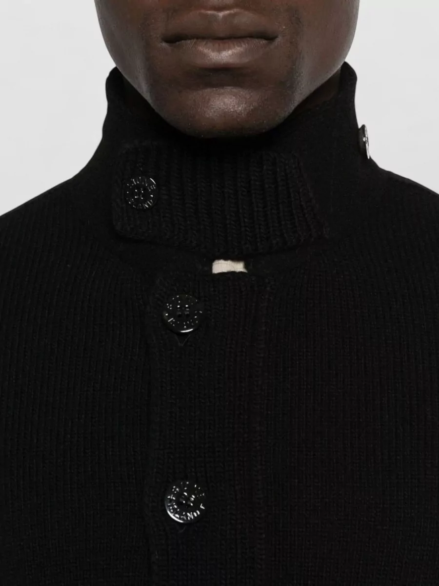 Stone Island High Neck Long Sleeve Cardigan Knitwear